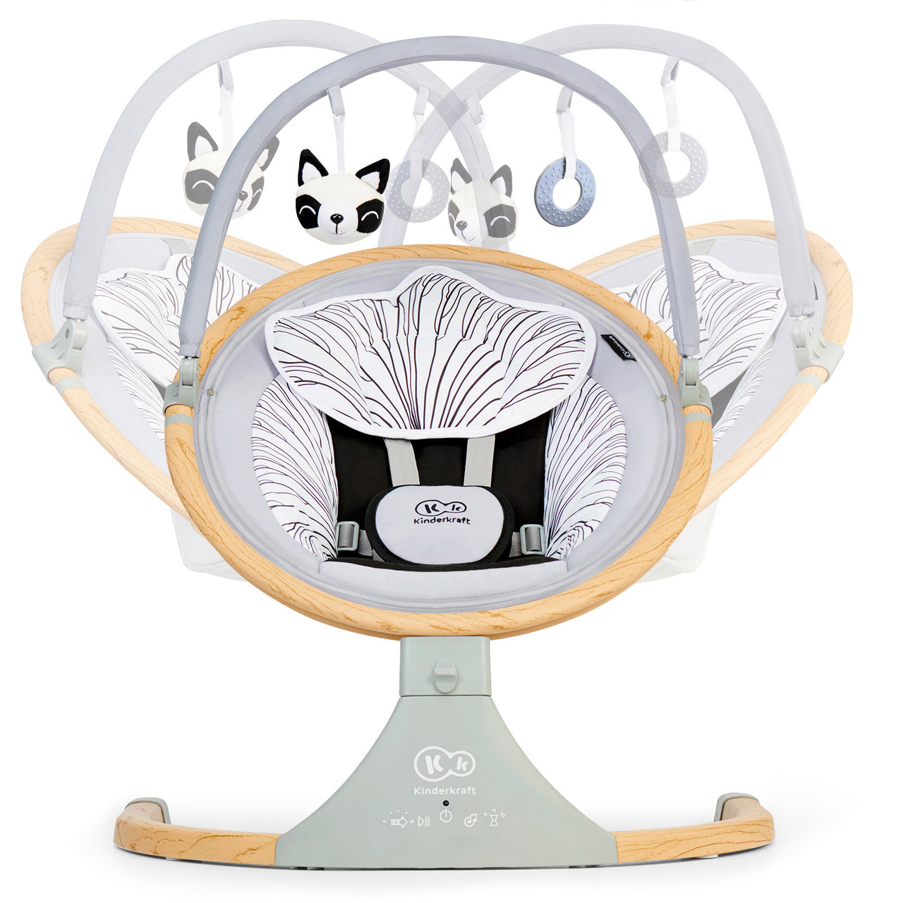Leagan Electric Multifunctional 2 In 1 Kinderkraft Lumi, Grey, 0-1 an