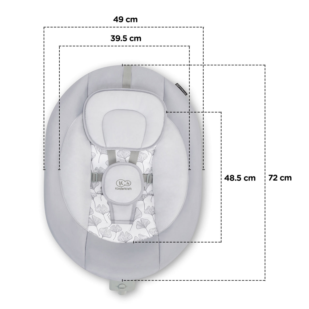 Leagan Electric Multifunctional Kinderkraft Luli, 2 In 1, Grey, 0-1 an