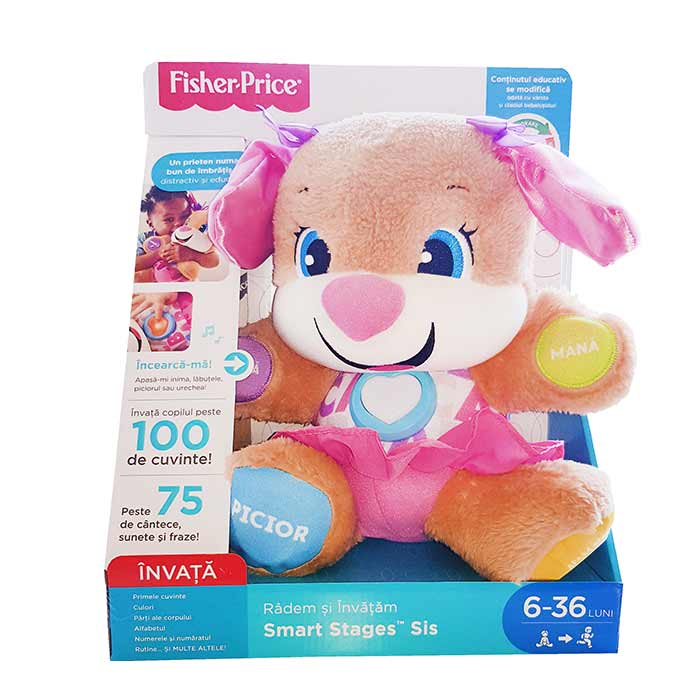 Jucarie Catelusa Vorbitoare Si Educativa in Limba Romana, Fisher Price, +1 an