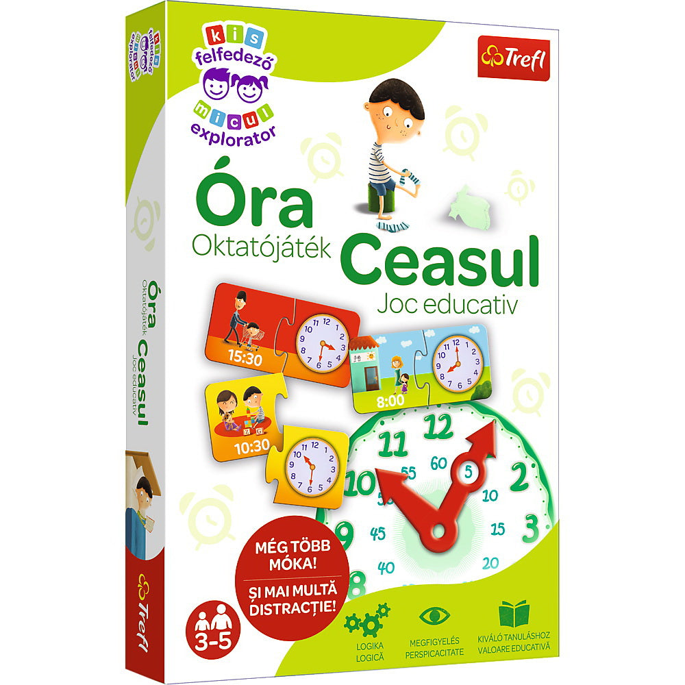 Joc Educativ Invata Ceasul, Micul Explorator, Trefl, +3 ani
