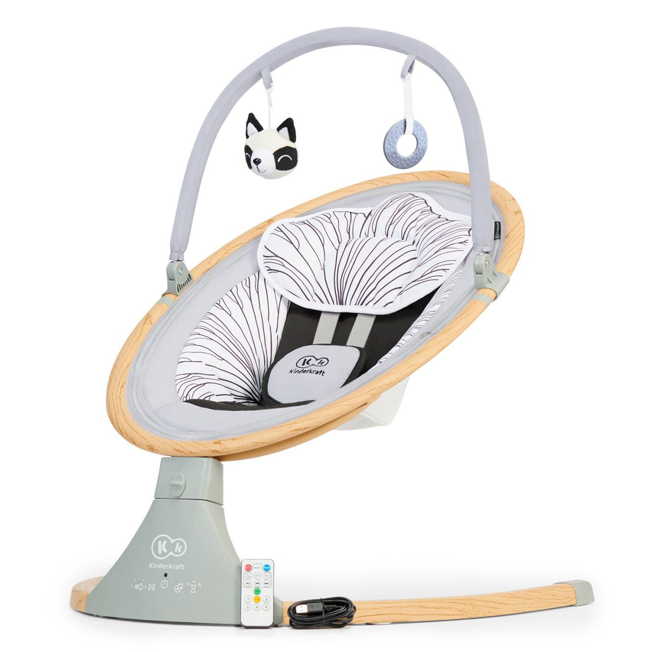 Leagan Electric Multifunctional 2 In 1 Kinderkraft Lumi, Grey, 0-1 an