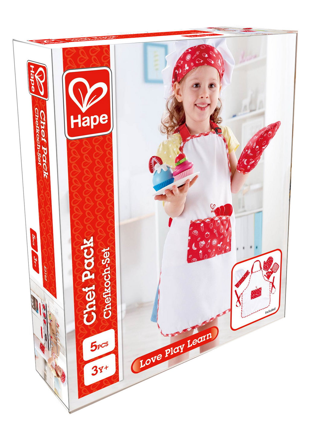 Set joc de rol micul bucătar, 5 piese, Hape, +3 ani