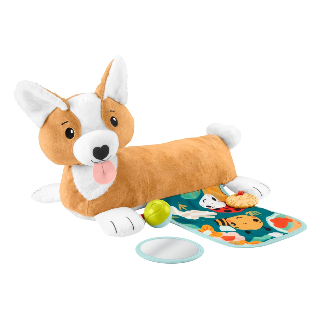 Jucărie pentru tummy time în formă de cățel, Fisher Price, 0-1 an