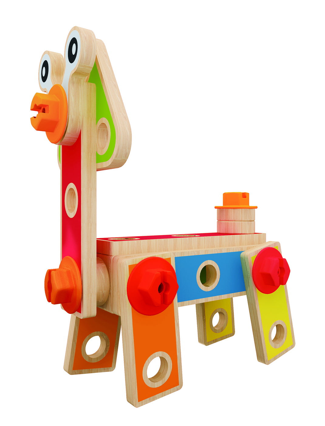Set construcție din lemn, 42 de piese, Hape, +3 ani
