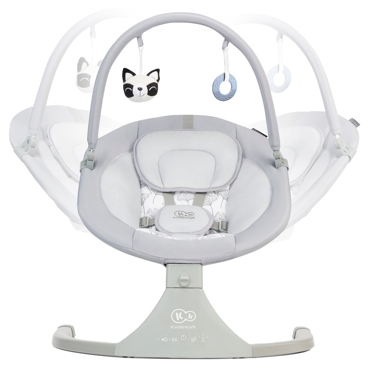 Leagan Electric Multifunctional Kinderkraft Luli, 2 In 1, Grey, 0-1 an
