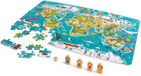 Thumbnail for Joc și Puzzle 2-In-1 Turul Lumii cu 105 piese, Hape, +5 ani