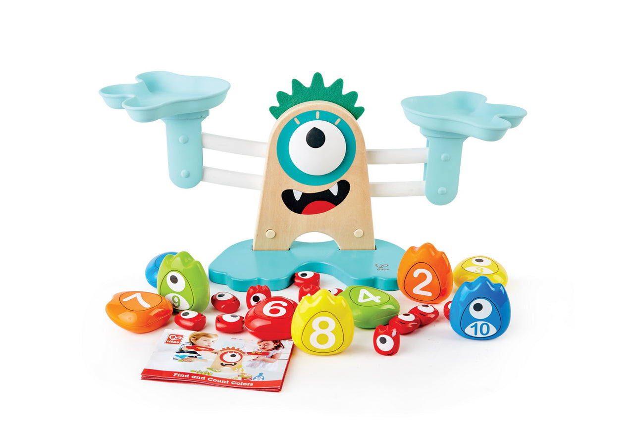 Jucarie educativă din lemn, Cântar Monstru, Hape, +3 ani