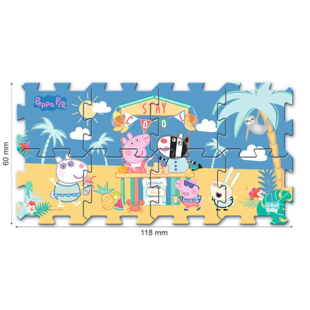 Puzzle de podea din spumă, Peppa Pig, Trefl, +2 ani
