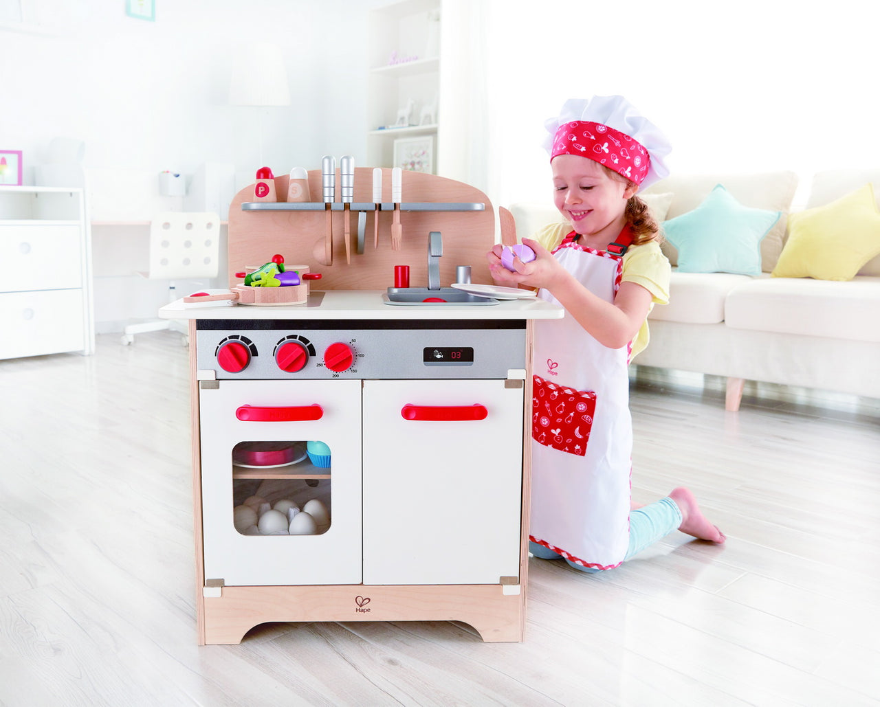 Set joc de rol micul bucătar, 5 piese, Hape, +3 ani