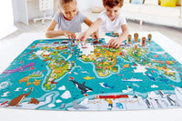 Thumbnail for Joc și Puzzle 2-In-1 Turul Lumii cu 105 piese, Hape, +5 ani