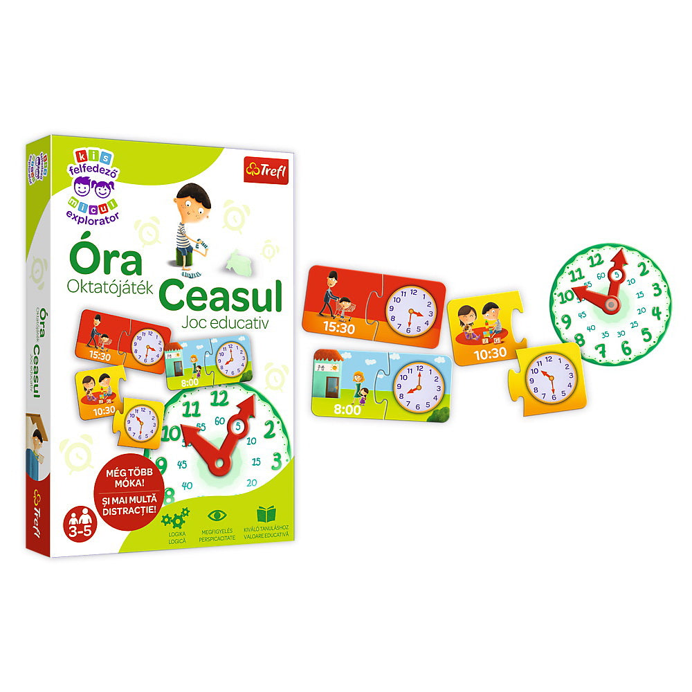 Joc Educativ Invata Ceasul, Micul Explorator, Trefl, +3 ani