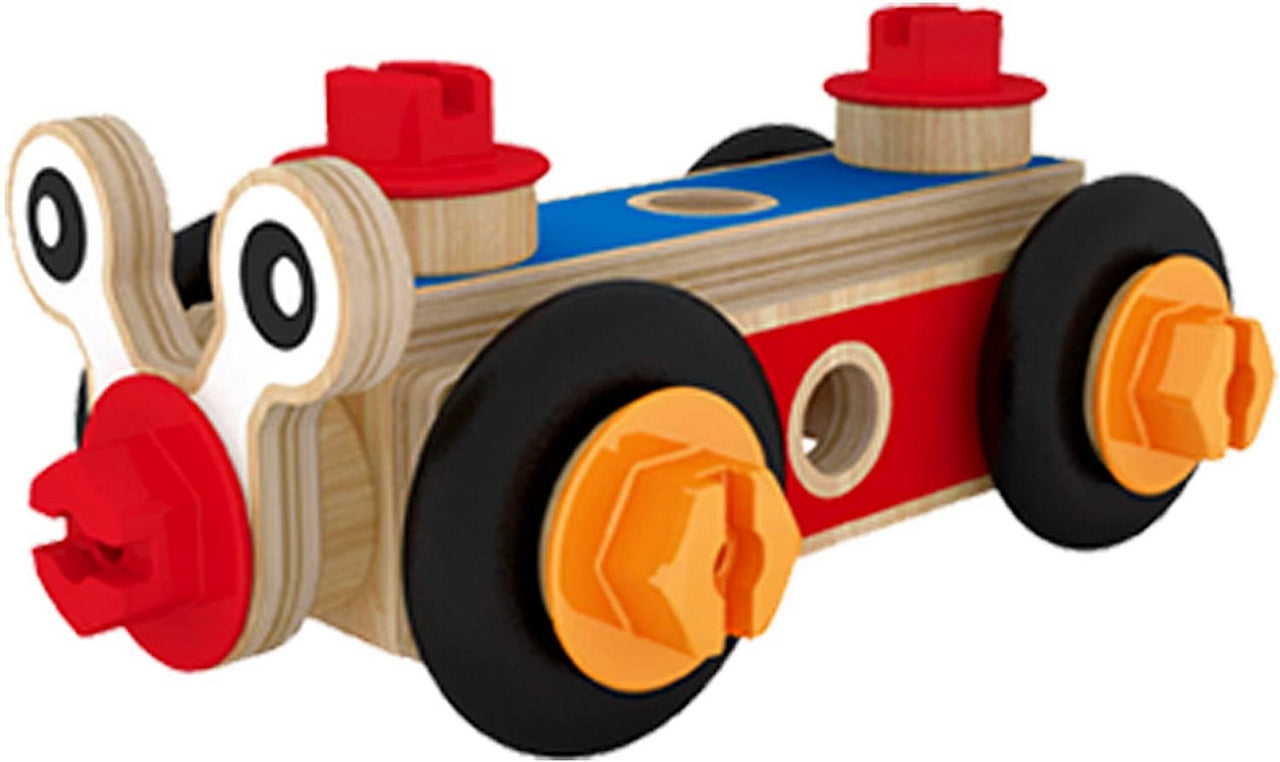 Set construcție din lemn, 42 de piese, Hape, +3 ani