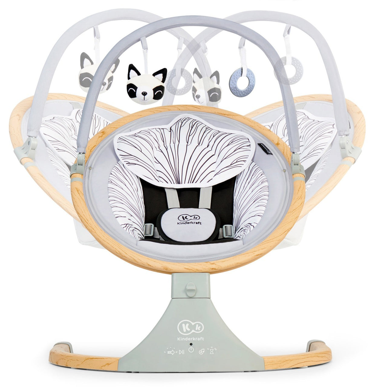 Leagan Electric Multifunctional 2 In 1 Kinderkraft Lumi, Grey, 0-1 an