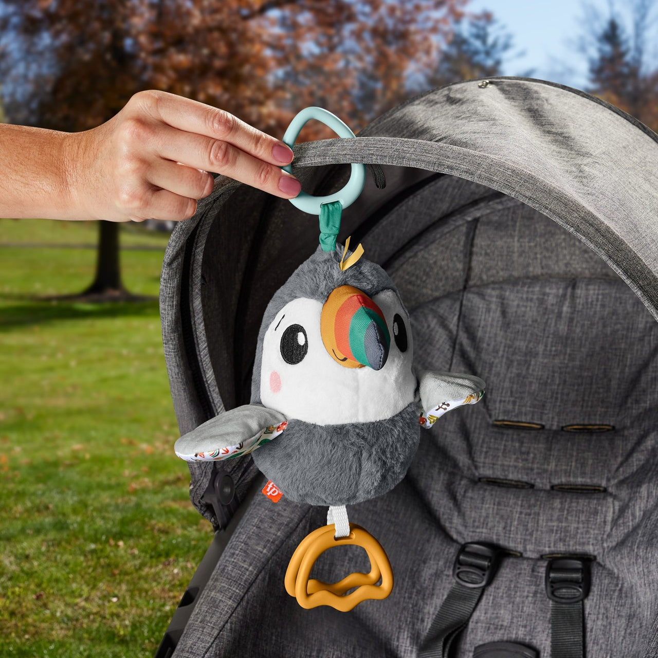 Jucarie de pluș pentru bebeluși, tucan, Fisher Price, 0-1 an