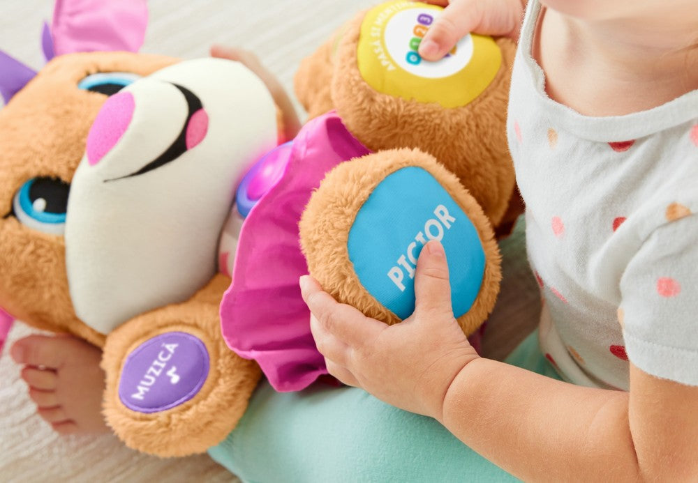 Jucarie Catelusa Vorbitoare Si Educativa in Limba Romana, Fisher Price, +1 an