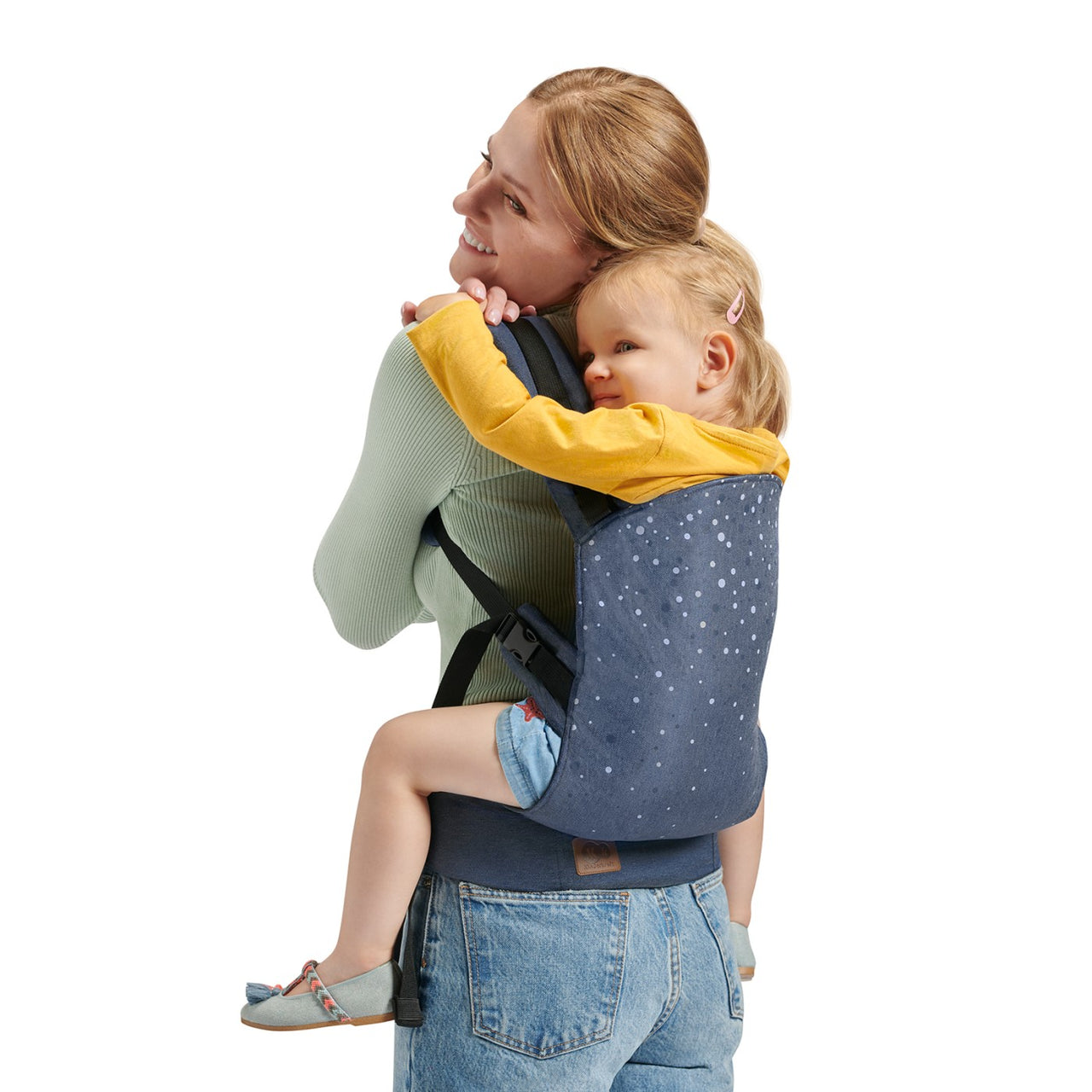 Marsupiu Ergonomic Kinderkraft Nino, Pana La 20 Kg, Confetti Denim