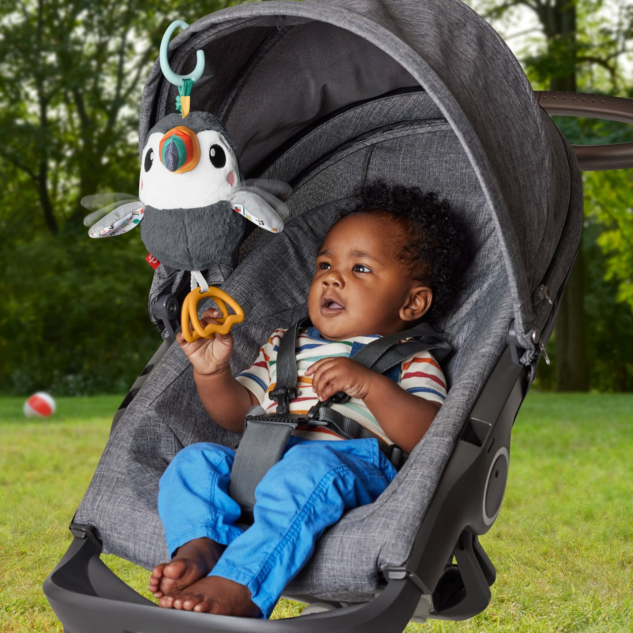 Jucarie de pluș pentru bebeluși, tucan, Fisher Price, 0-1 an