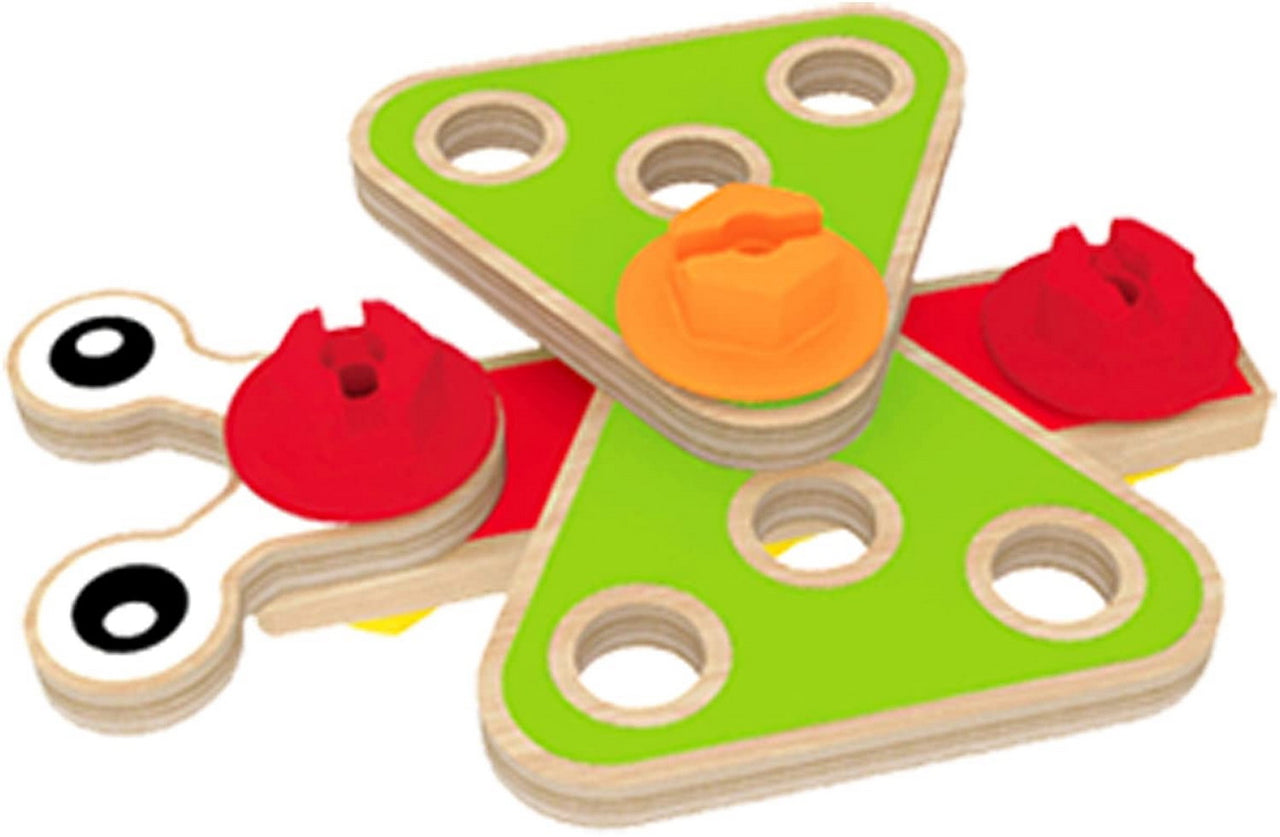 Set construcție din lemn, 42 de piese, Hape, +3 ani