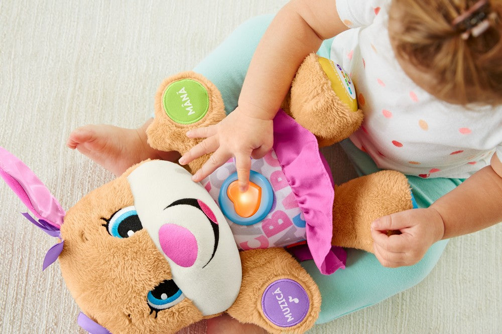 Jucarie Catelusa Vorbitoare Si Educativa in Limba Romana, Fisher Price, +1 an