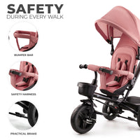 Thumbnail for Tricicleta Copii Kinderkraft Aveo, Rose Pink, +1 an