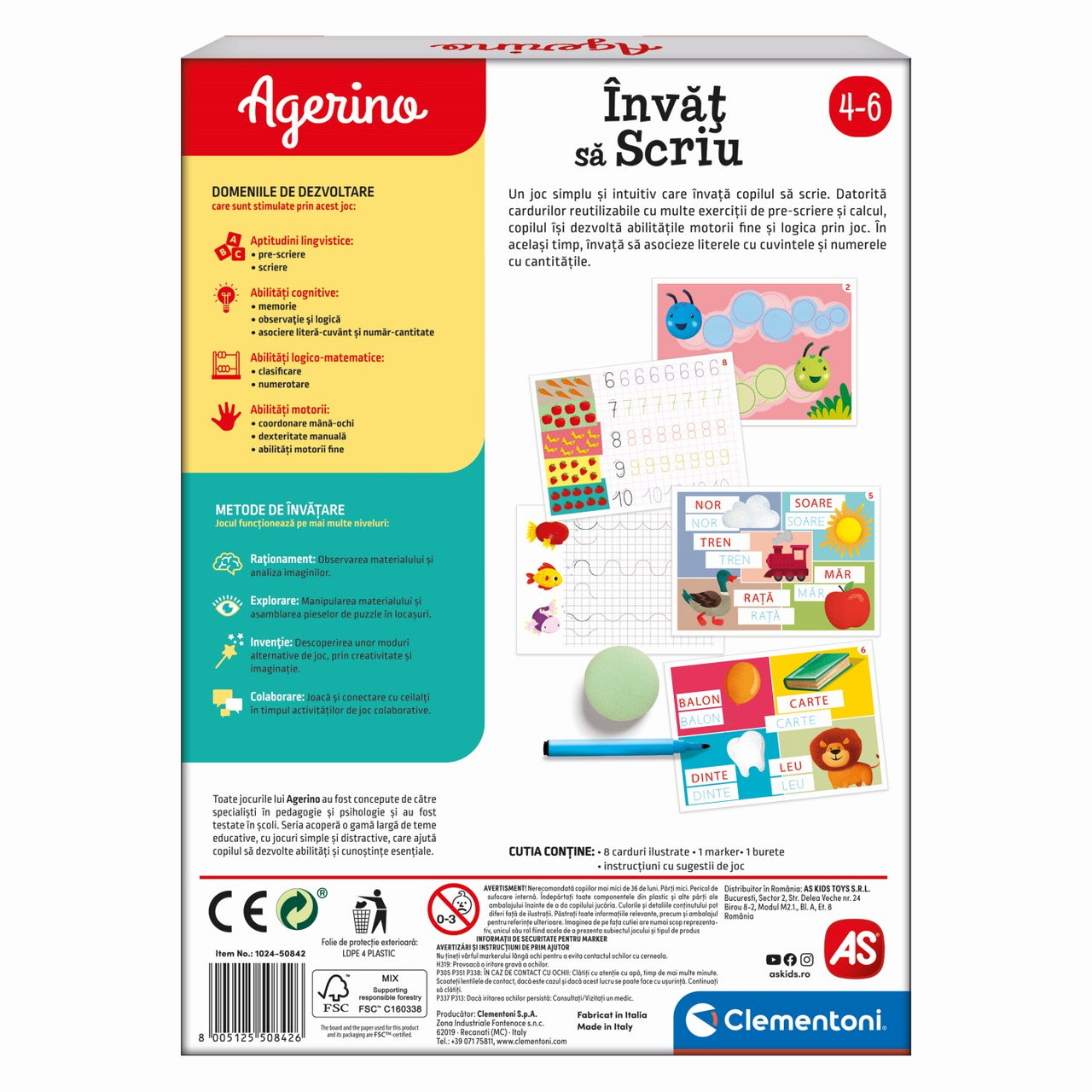 Joc educativ Agerino Clementoni, Invat sa scriu, +4 ani