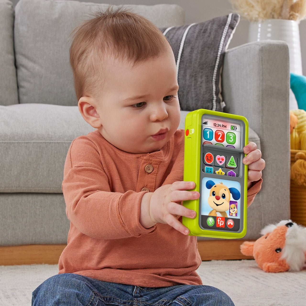 Jucărie telefon inteligent 2 în 1  în limba română, Fisher Price, +1 an