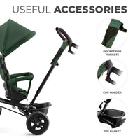 Thumbnail for Tricicleta Copii Kinderkraft Aveo, Mystic Green, +1 an